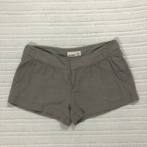 Old Navy Linen & Rayon Gray Casual Shorts Ladies‎ Pleated Front Pockets Size 2